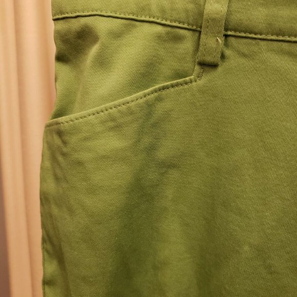 LEE Size 16 M Classic Fit Womens Capri Crop Green Jeans - Picture 4 of 8